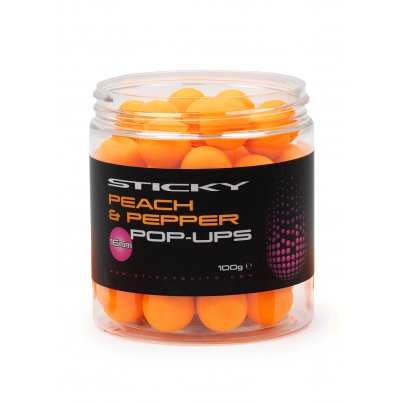 Sticky Baits Peach & Pepper Pop-Ups 12mm 100g 