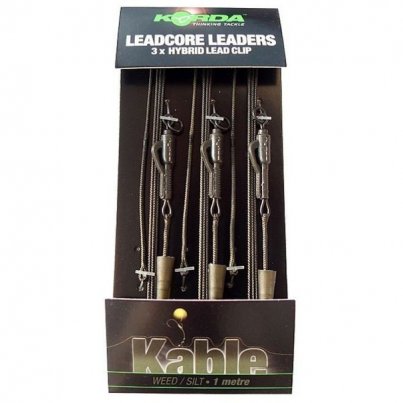 Korda Leadcore Leader Hybrid Lead Clip weed/silt 3ks