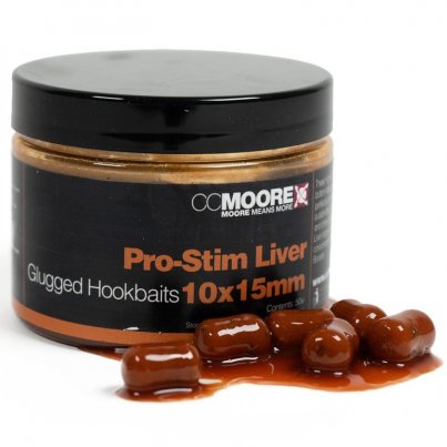 CC Moore Pro-Stim Liver Glugged Hookbaits 15x18mm 35ks