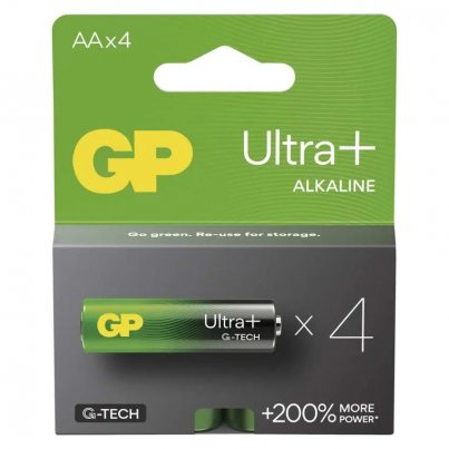 Alkalická baterie GP Ultra Plus LR6 (AA), 4 ks