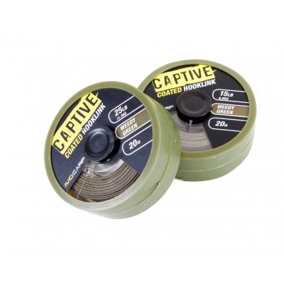 Avid Carp Captive Coated Hooklink 15lb Weedy Green