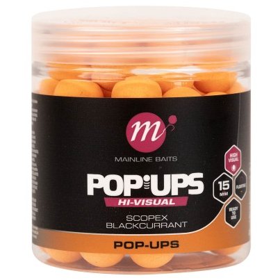 Mainline Pop-Ups High Visual Scopex & Blackcurrant 15mm