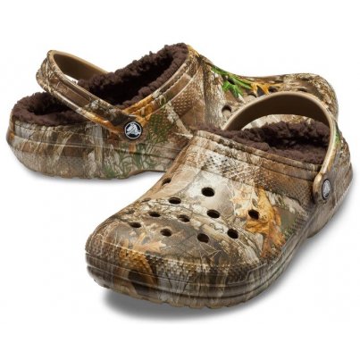 Crocs Classic Lined Realtree Edge Clog Chocolate