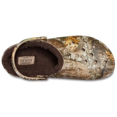 Crocs Classic Lined Realtree Edge Clog Chocolate