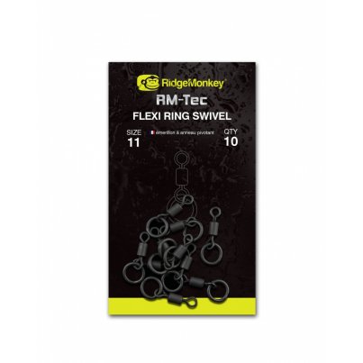 RidgeMonkey Obratlík RM-Tec Flexi Ring Swivel vel.11 10ks