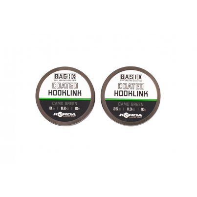 Korda šňůrka potahovaná Basix Coated Hooklink 18lb 10m