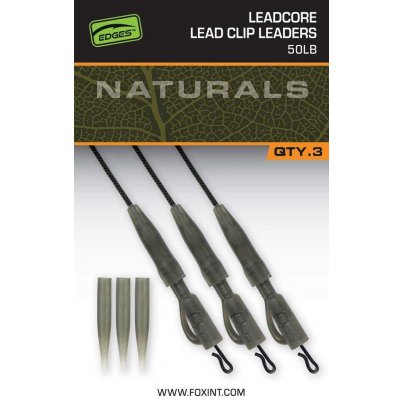 Fox Naturals Leadcore Power Grip Lead Clip Leaders 50lb