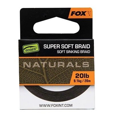 Fox Šňůrka Naturals Soft Braided Hooklength 20m 20lb
