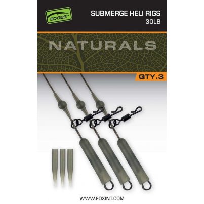 Fox Naturals Submerged Heli Rigs Leaders 30lb
