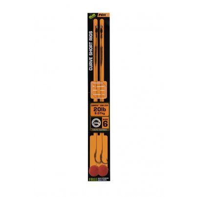 Fox Návazec Edges Curve Short Rig vel. 6  20lb Camotex Semi Stiff 2ks