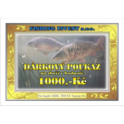 Fishing Invest Dárkový poukaz 1000kč