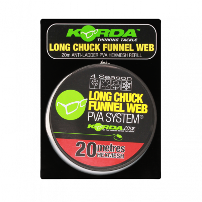 Korda Pva náhradní punčocha Long Chuck Funnel Web 4 Season 20m Hexmesh 20mm