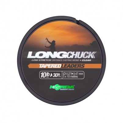 Korda LongChuck Tapered Leaders Clear 5 x10 m Clear