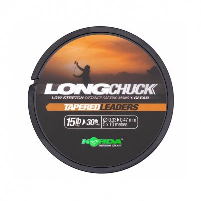 Korda LongChuck Tapered Leaders 0,33-0,47mm 5x10m Clear