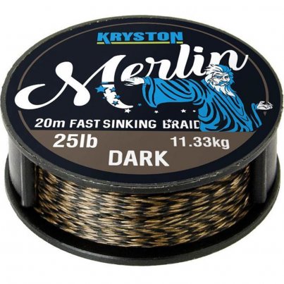 Kryston Merlin Fast Sinking Braid černá 15lb 20m