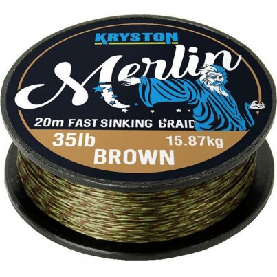 Kryston Merlin Fast Sinking Braid písková 25lb 20m