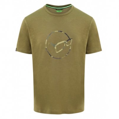 Korda Tričko LE Distressed Logo Tee Olive vel. S