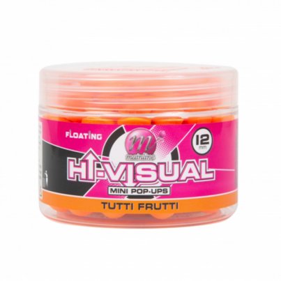 Mainline Plovoucí Boilie High Visual Mini Pop Ups 12mm Tutti Frutti (ovoce)
