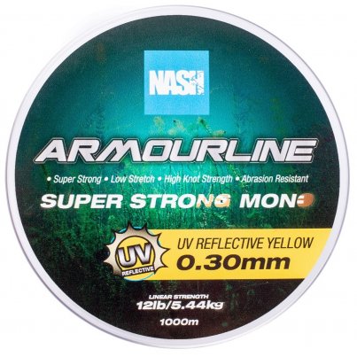 Nash Vlasec Armourline Super Strong Mono UV Yellow 1000 m - 0,30 mm 5,44 kg