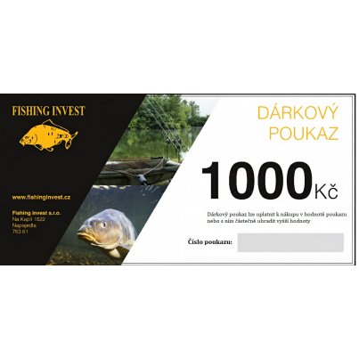 Fishing Invest Dárkový poukaz 1000kč