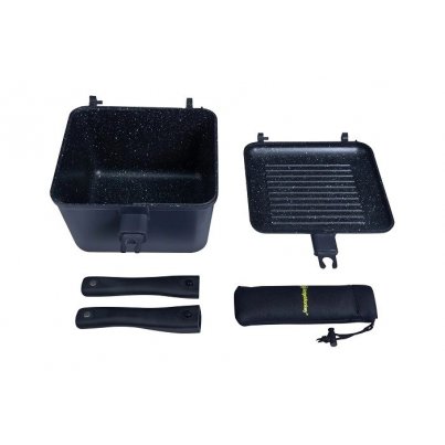 RidgeMonkey Pánev Connect Deep Pan and Griddle Granite Edition
