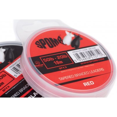 Spomb Tapered Braided Leaders 3x10 m 50-20 lb černý