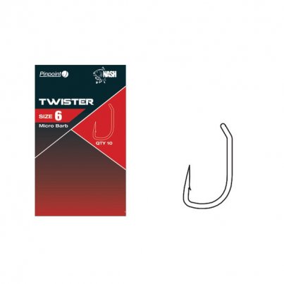 Nash Háčky Pinpoint Twister vel. 6  10ks Micro Barbed 