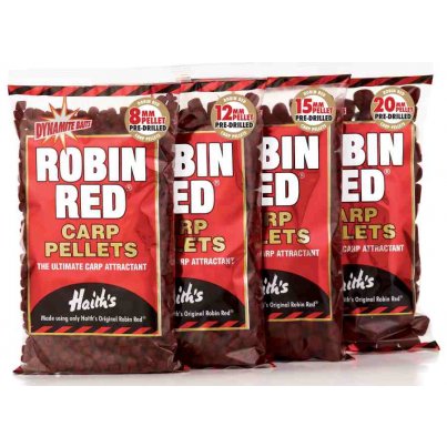 Dynamite Baits Pelety Pre Drilled Robin Red 8mm 900g