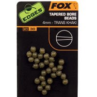 Fox Edges Tapered Bore Beads 4mm Trans Khaki 30ks