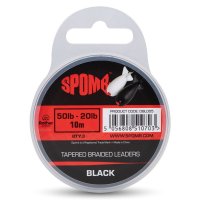 Spomb Tapered Braided Leaders 3x10 m 50-20 lb černý