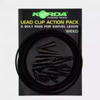 Korda Hotové montáže Lead Clip Action Pack Weed 5ks