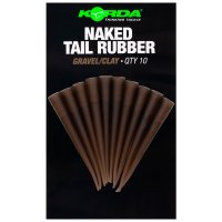Korda Gumový převlek na závěs Naked Tail Rubber Gravel/Clay 10ks