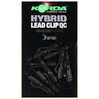 Korda Závěs na olovo QC Hybrid Lead Clip Weed/Silt 8ks