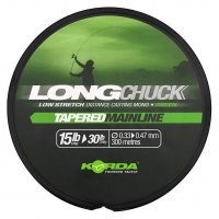 Korda Ujímaný Vlasec LongChuck Tapered Mainline Green - 0,33-0,47 mm 15-30 lb