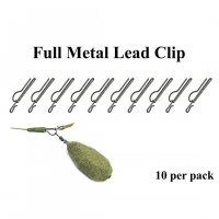 Poseidon Ocelový klip na olovo Full Metal Lead Clip 10ks 