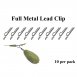 Poseidon Ocelový závěs na olovo Full Metal Lead Clip 10ks 